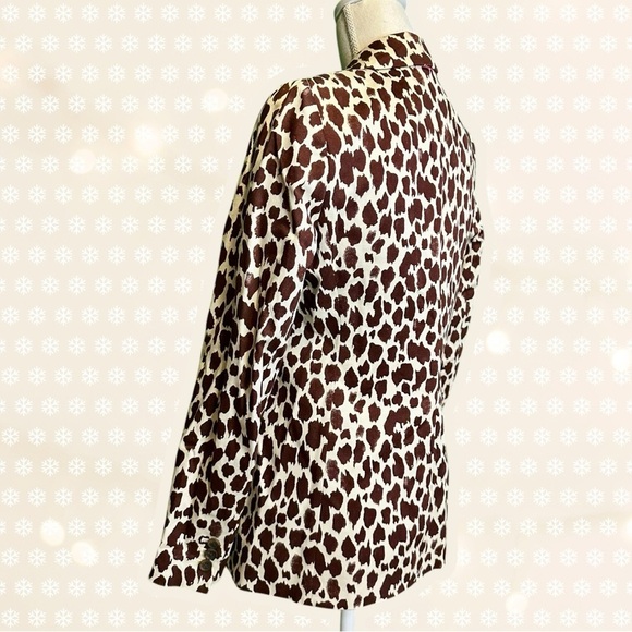 J. Crew ‘The Parke Bi-Stretch Cotton Blend Blazer’ in Giraffe Print Size 4 - Picture 8 of 14